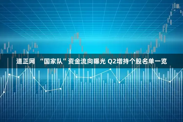 道正网  “国家队”资金流向曝光 Q2增持个股名单一览